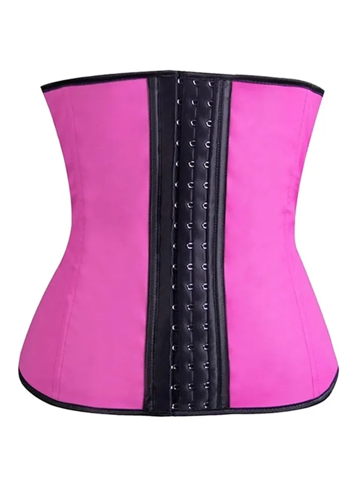 Hook Closure Corset Pink/Black