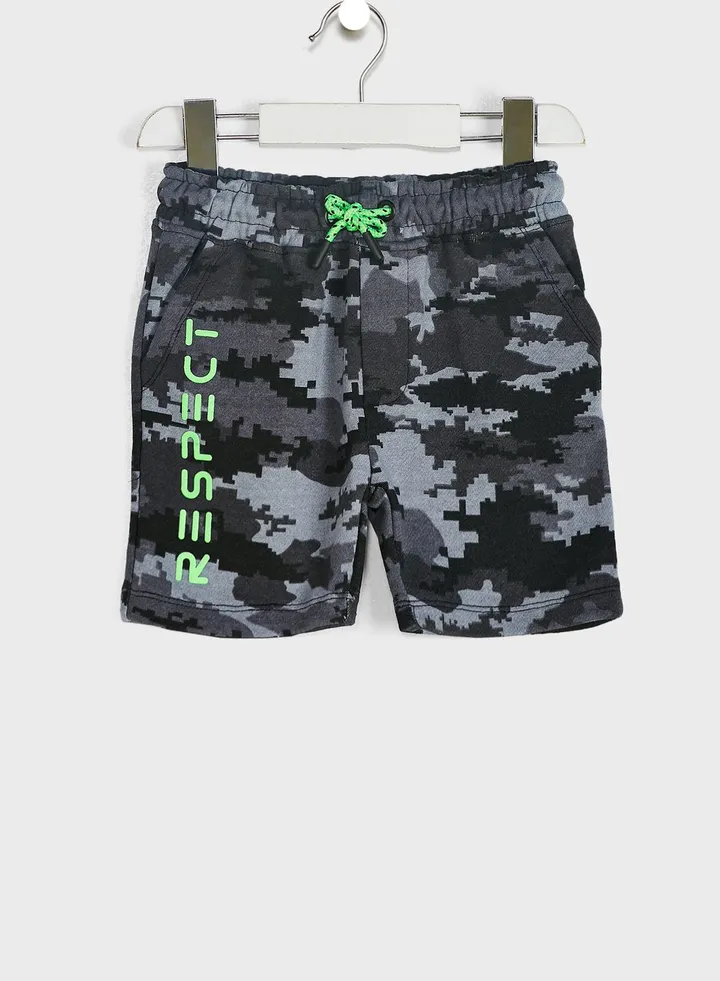 Youth Camo Print Shorts