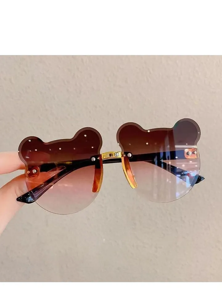 Children's Sunglasses Uv Protection Boys And Girls Super Lovely Baby Glasses Bear Ear Shape Photo Sunglasses