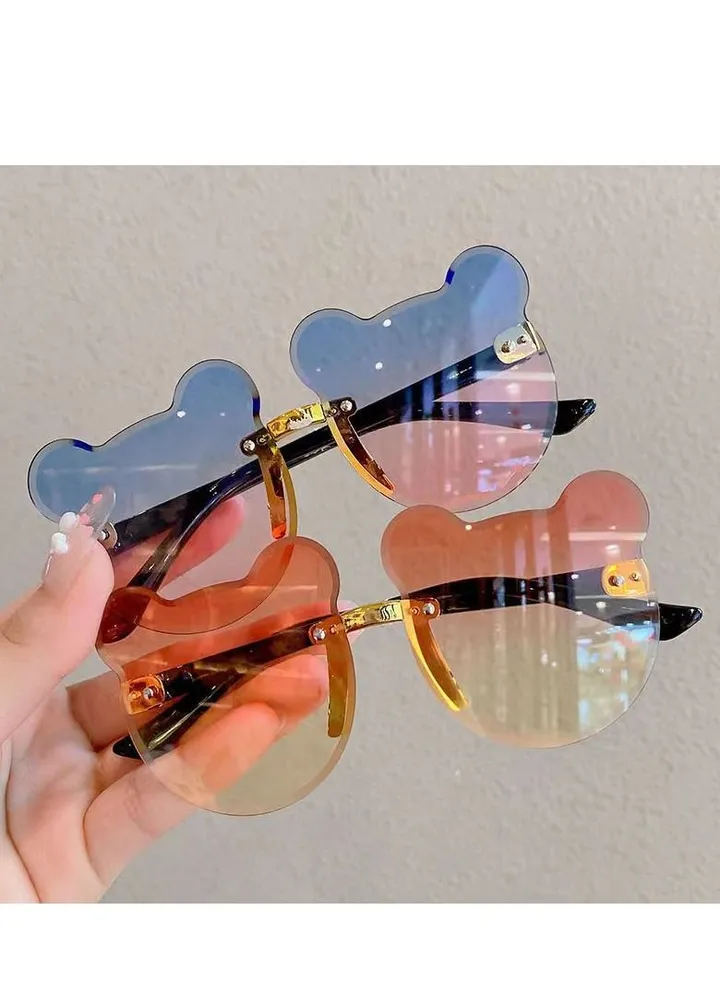 Children's Sunglasses Uv Protection Boys And Girls Super Lovely Baby Glasses Bear Ear Shape Photo Sunglasses