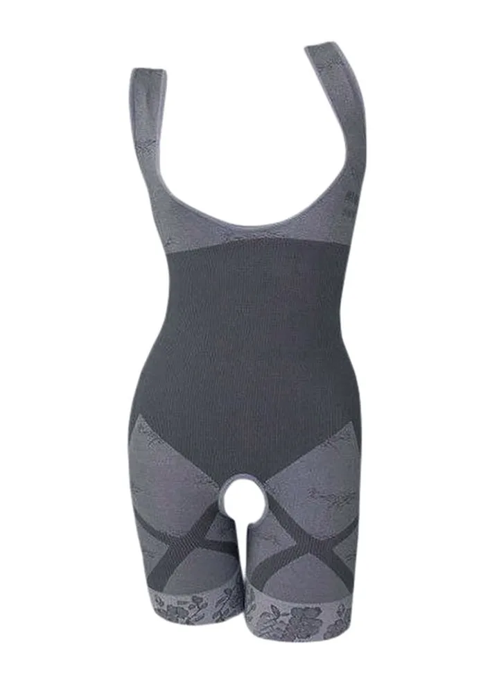 Natural Bamboo Fabric Sleeveless Corset Grey