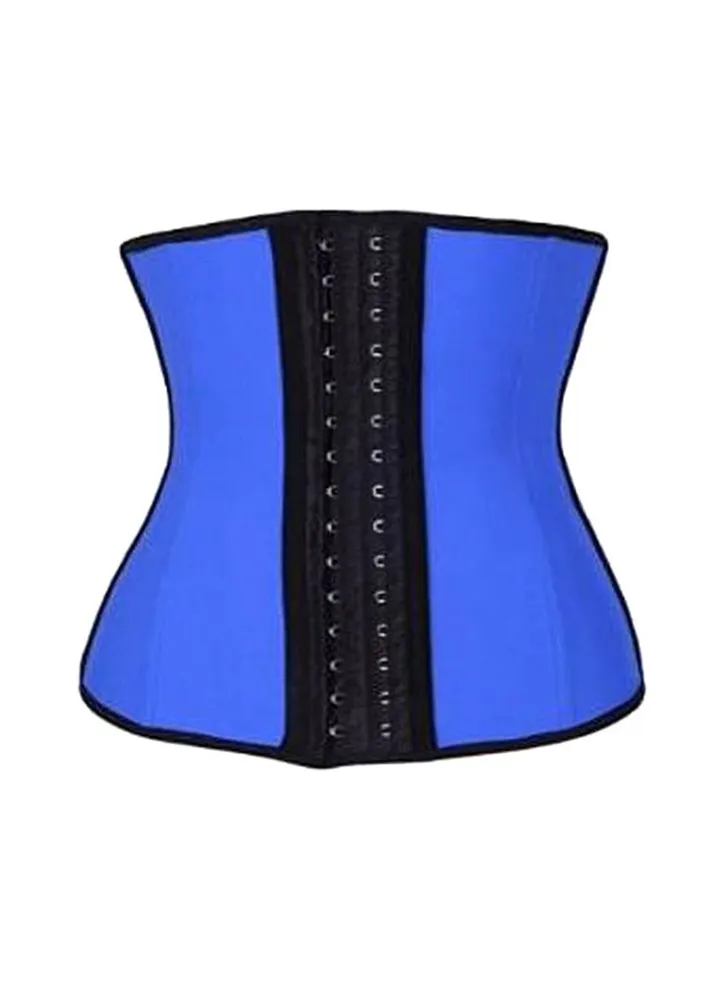 Strapless Latex Corset Blue/Black