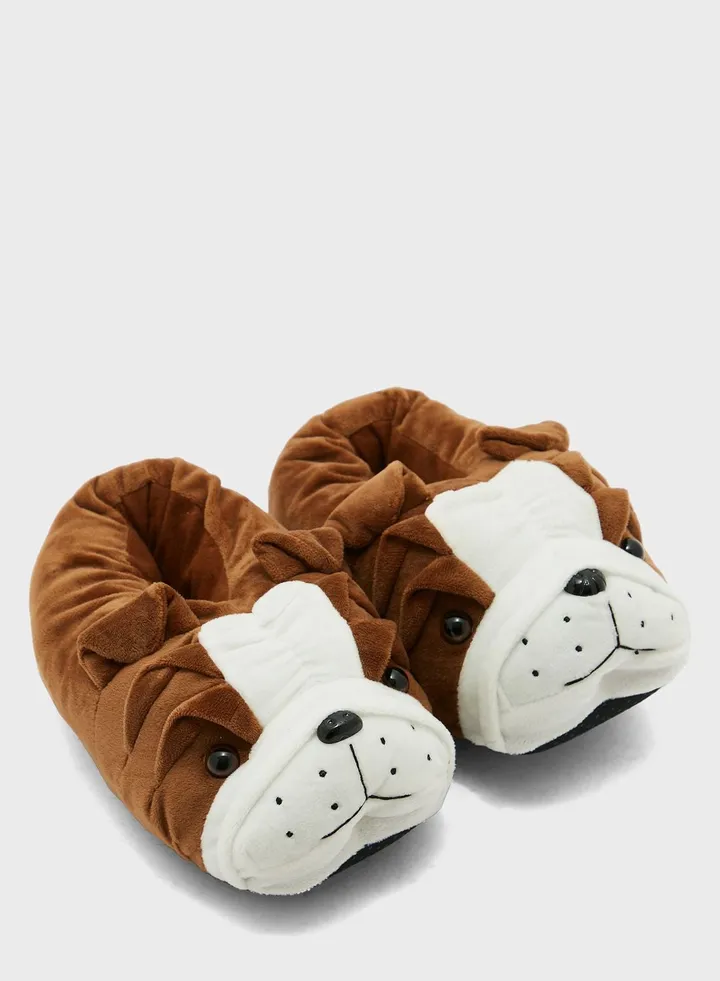 Mens Bulldog Novelty Slipper