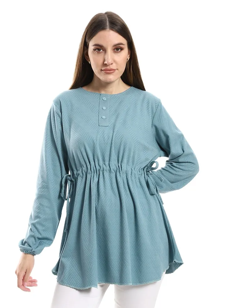 Women Plain Blouse With Long Sleeves