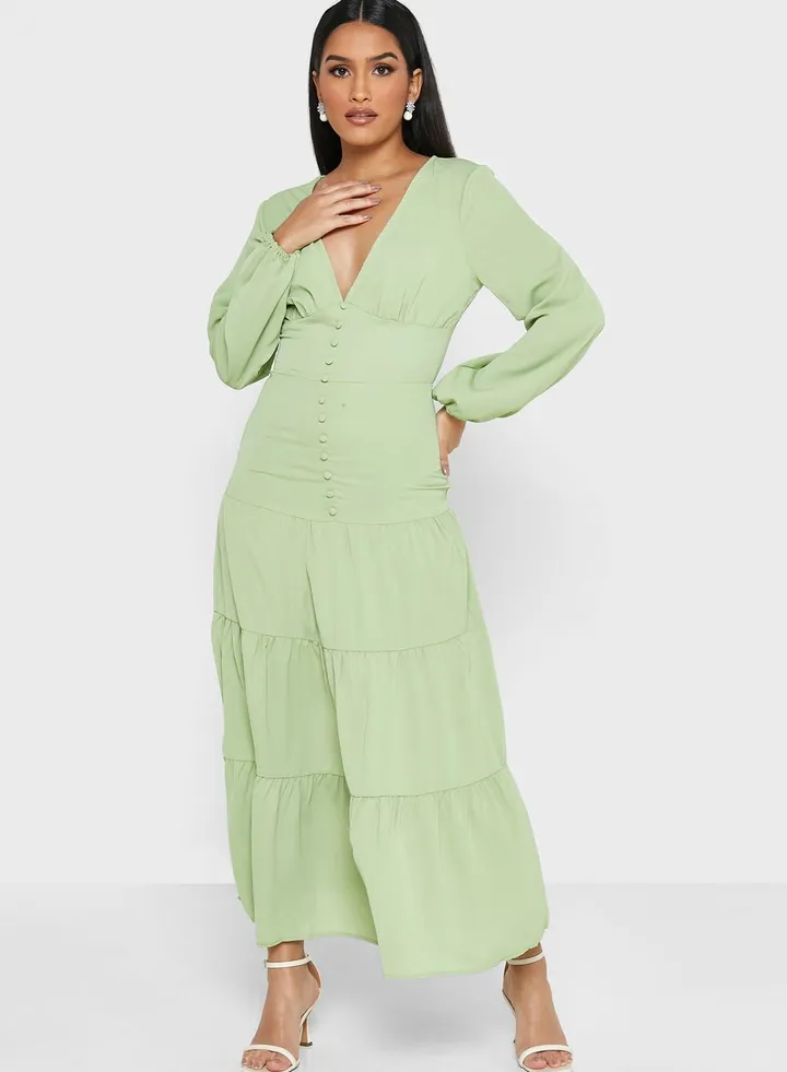 Tiered Flared Dress
