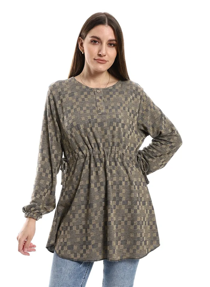 Women Plain Blouse With Long Sleeves