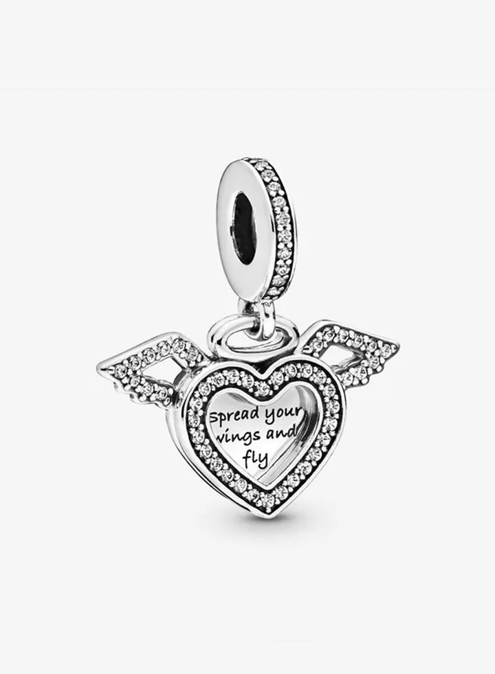 Pandora Cubic Zirconia Women's 925 Silver Heart Pendant 798485C01