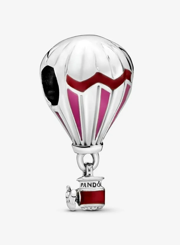 Air Balloon Silver Charm for Pandora Moments Women's Bracelet 798055ENMX
