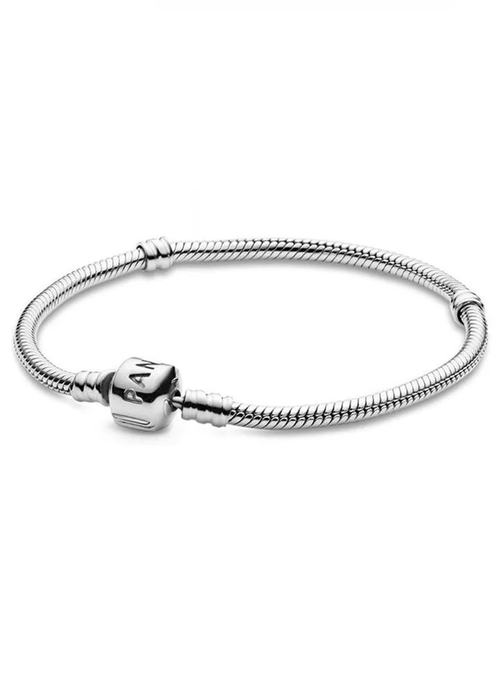 Pandora Moments Fashion Women's 925 Silver Snake Chain Bracelet 590702HV