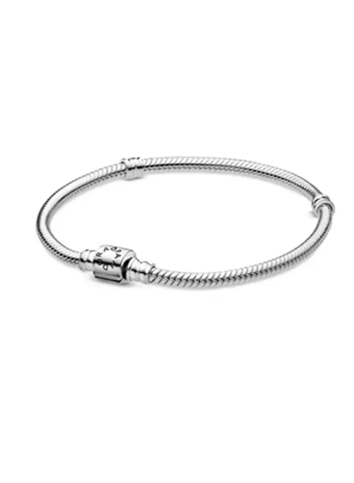 Pandora Moments Fashion Women's 925 Silver Snake Chain Bracelet 598816C00