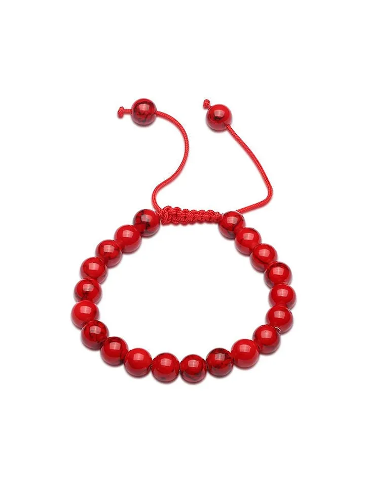 Round Beads Crystal Stretch Woman Bouncy Bracelets Natural Lkntrsh004A
