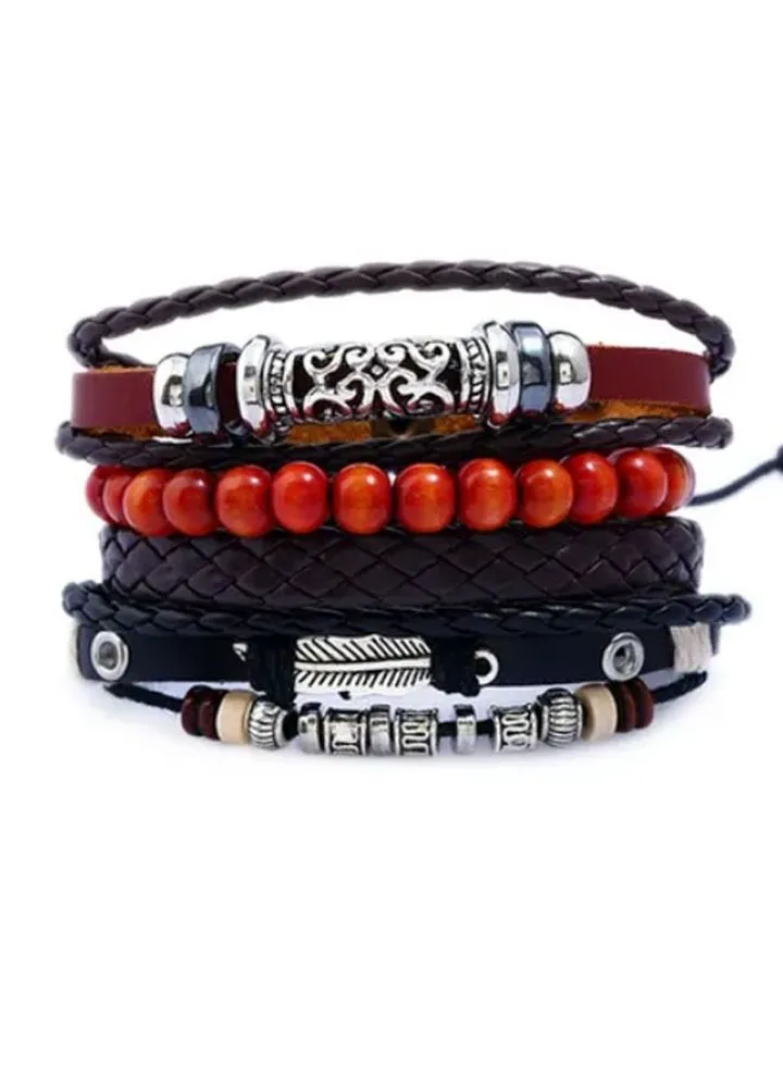 4-Piece Braided Bracelets