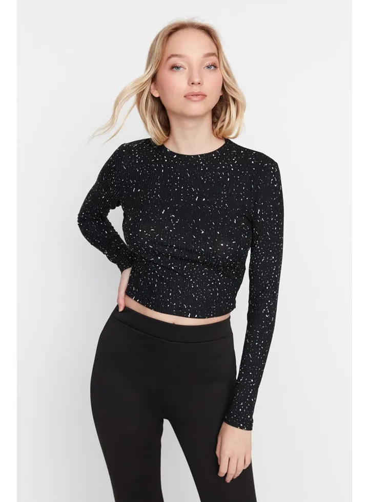 Blouse - Black - Crop