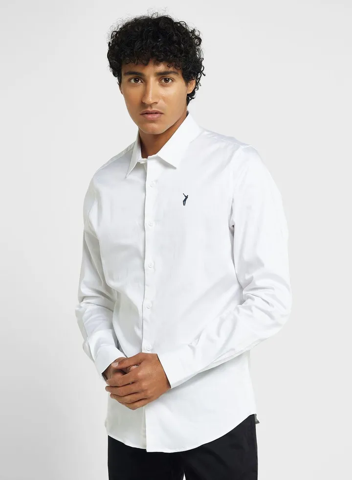 Thomas Scott Classic Slim Fit Spread Collar Casual Shirt