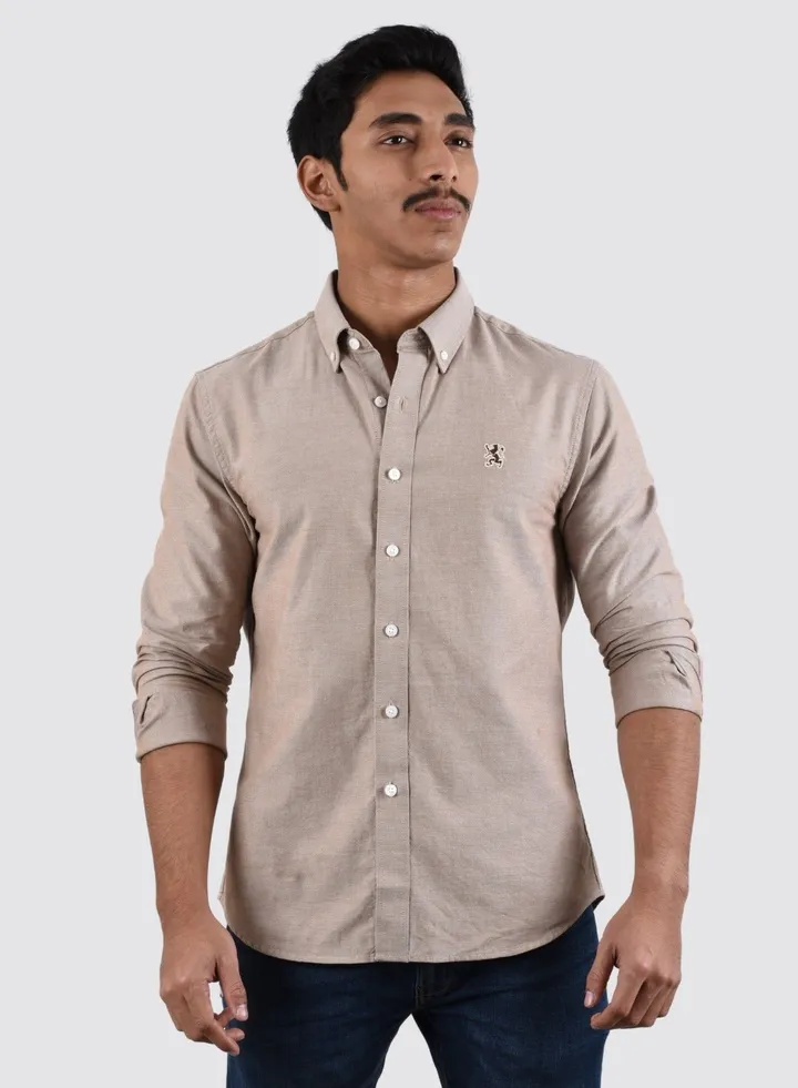 Men's Lion Oxford Shirt - Khaki