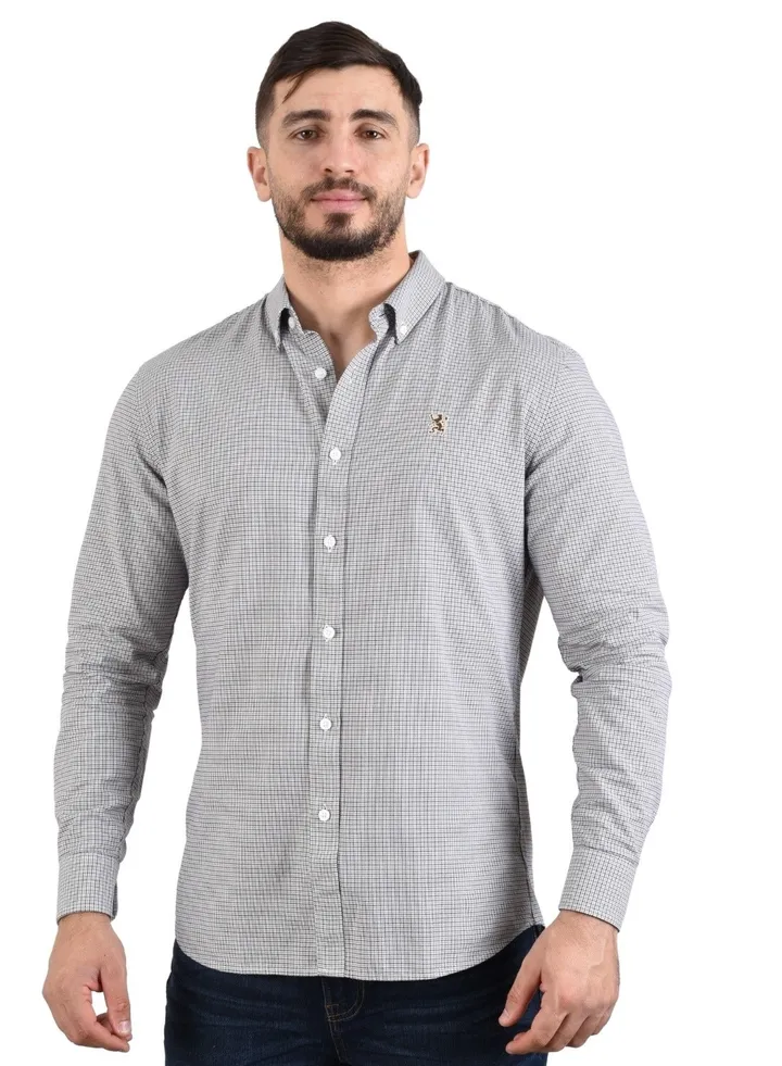 Men's Lion Oxford Shirt - Brown