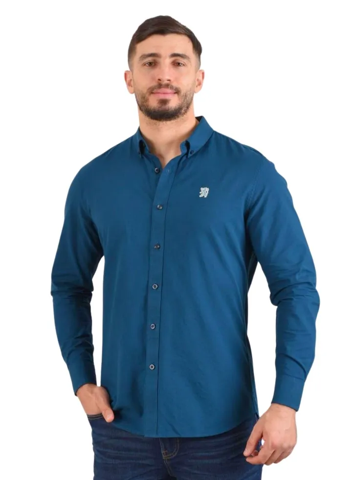 Men's Lion Oxford Shirt - Dark Green