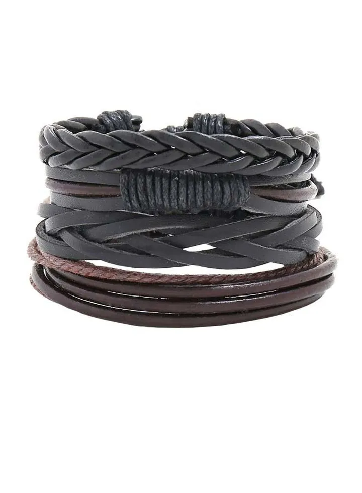 4-Piece Braided Bracelets