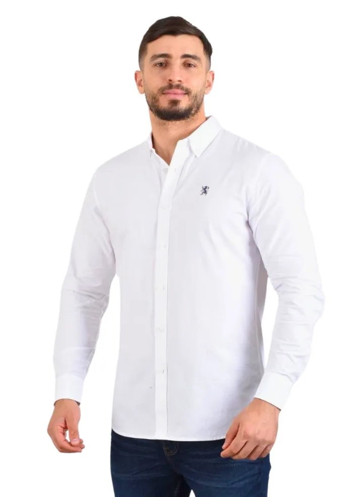 Men's Lion Oxford Shirt - White