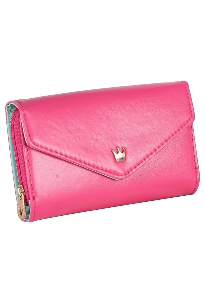 Women Ladies Card Crown Holder Wallet PU Leather Clutch Purse Bag