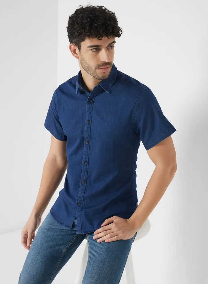 Skinny Fit Half Sleeve Shirt