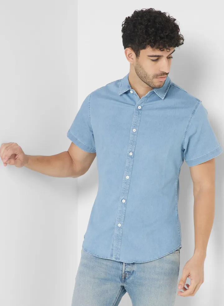 Skinny Fit Half Sleeve Shirt