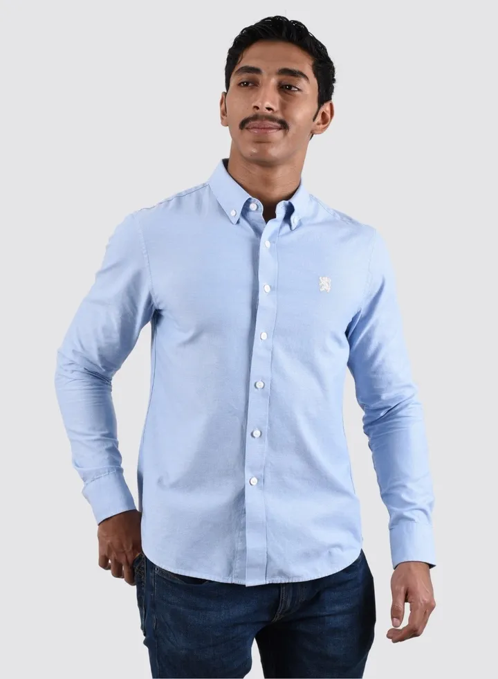 Men's Lion Oxford Shirt - Blue