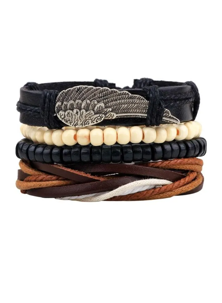 4-Piece Braided Bracelets