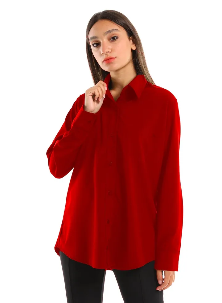 Women Long sleeve buttoned down shirt