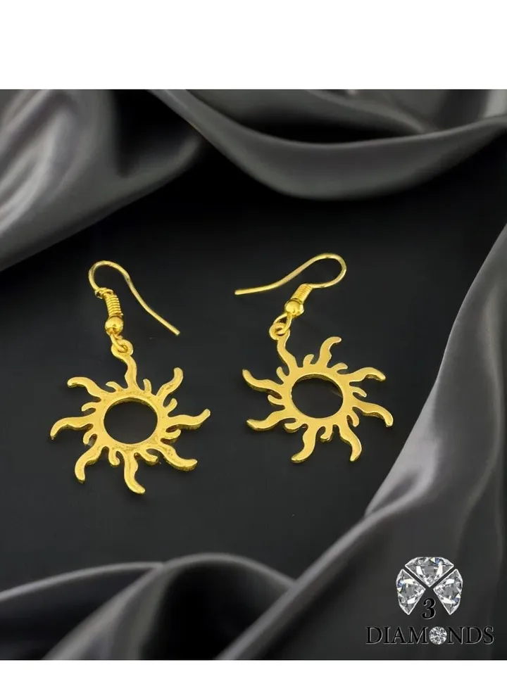 You Are My Sunshine Gold Plated Earring For Women With Out Stone