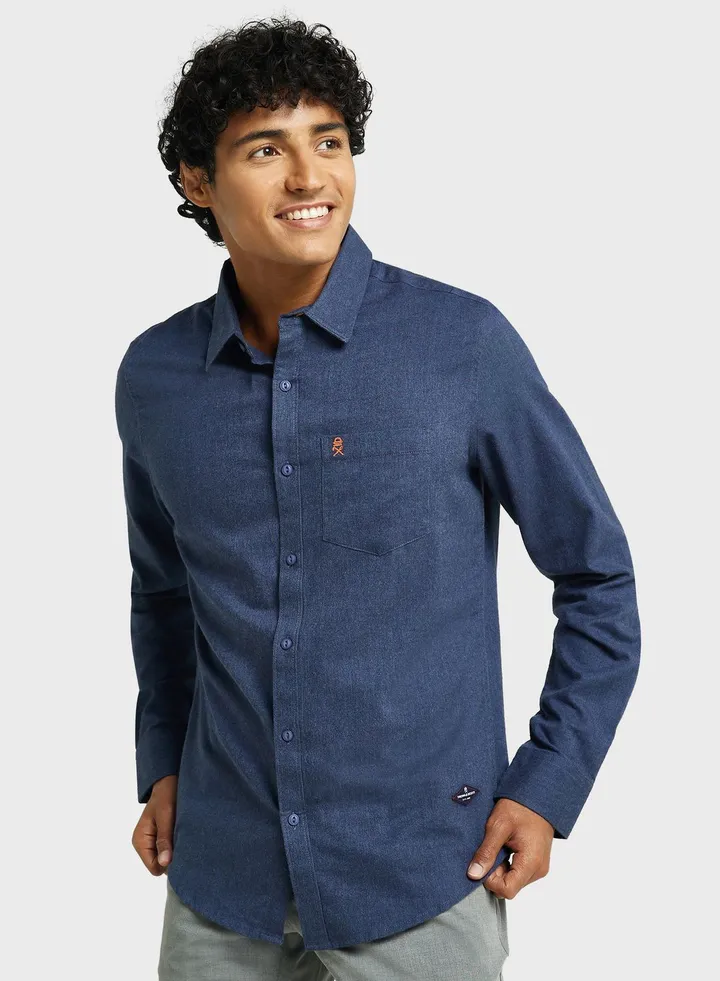Thomas Scott Men Classic Slim Fit Flannel Casual Shirt