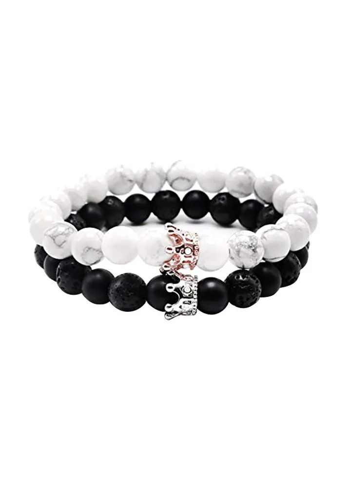 2-Piece Couple Beaded Bracelet