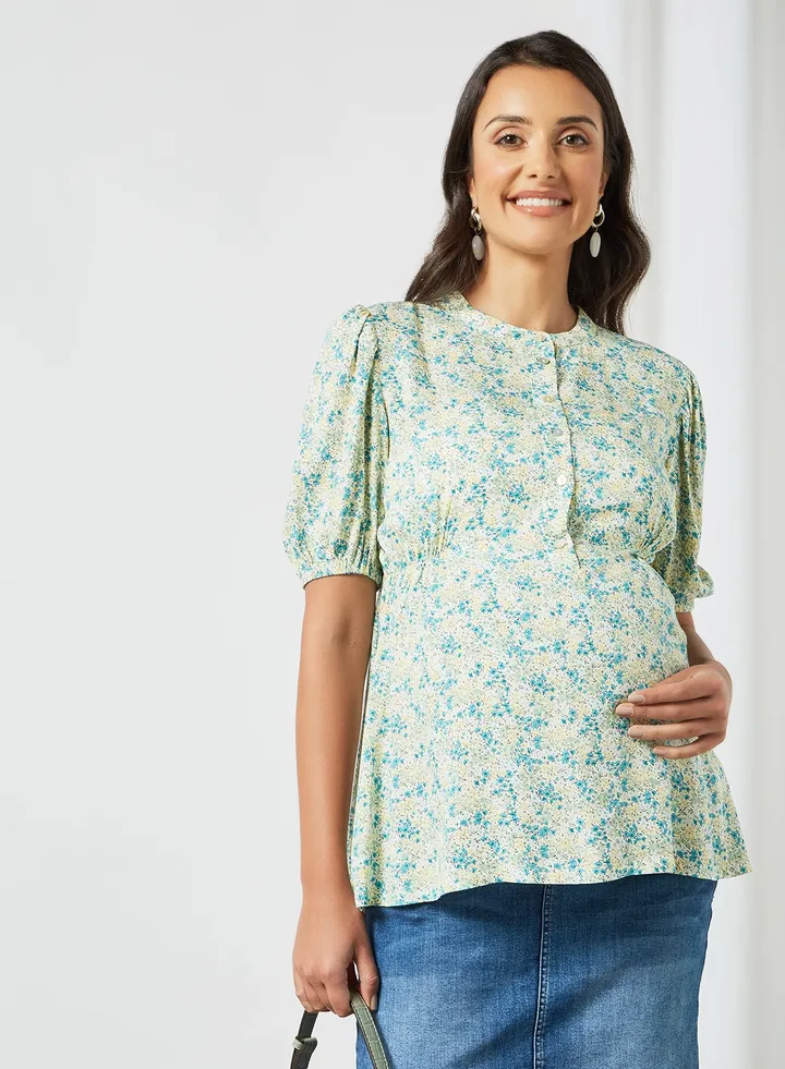 Floral 2-in-1 Maternity Top Colored FL/AOP