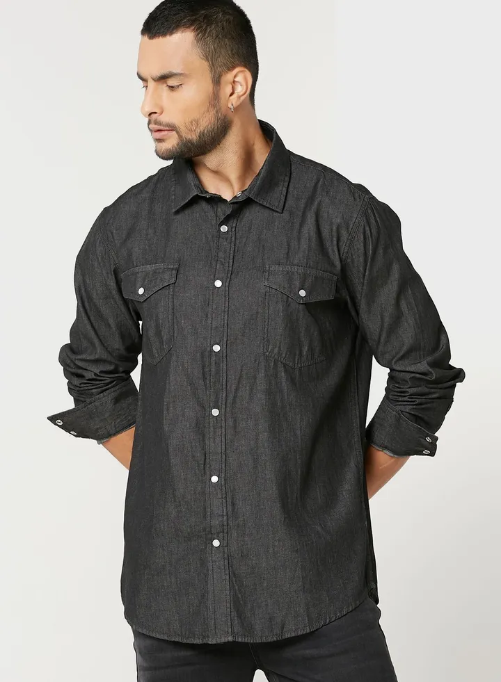 Double Pocket Denim Shirt
