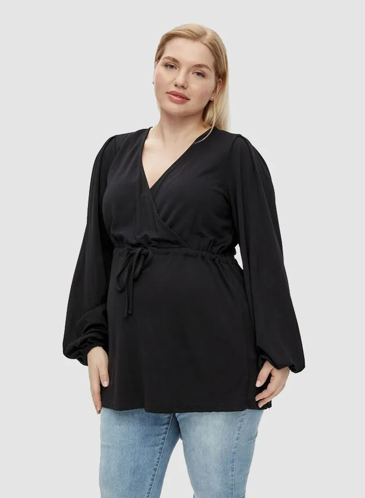 2-in-1 Maternity Top Black