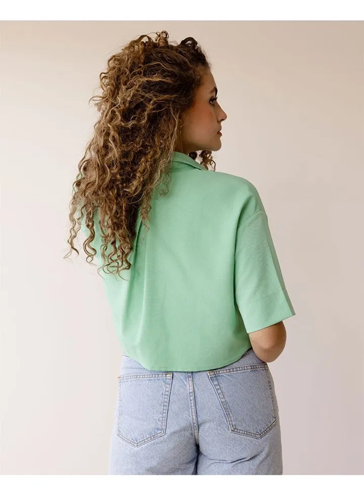 Mint Cropped Shirt