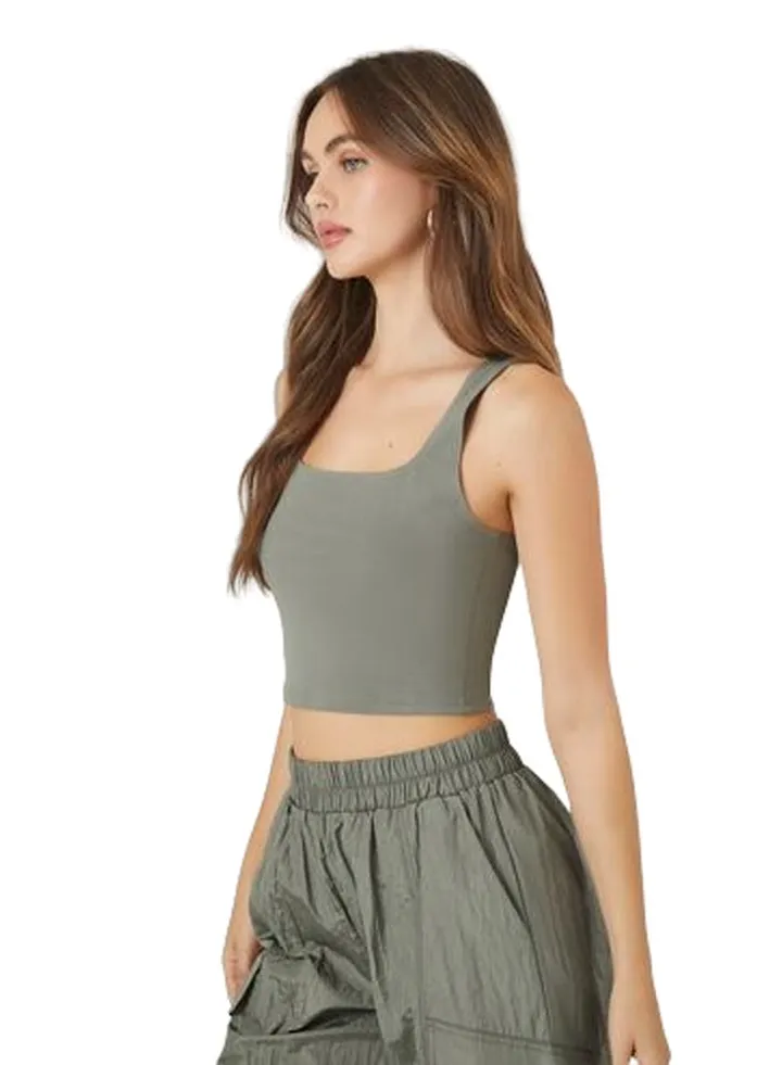 Organically Grown Cotton Cropped Tank Top