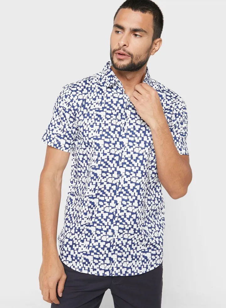 Chinese Collar Regular Half Sleeve