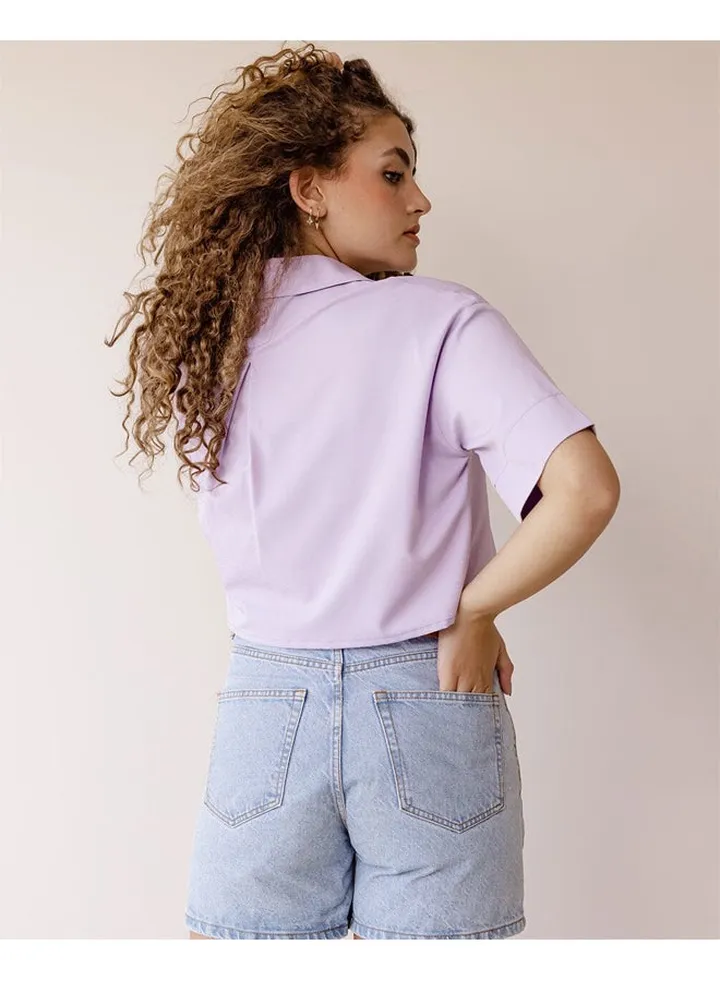 Lilac Cropped Shirt