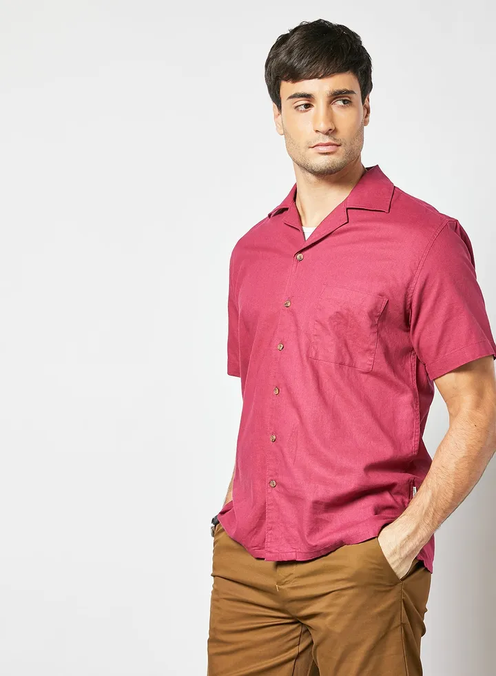Short Sleeve Shirt Burgundy