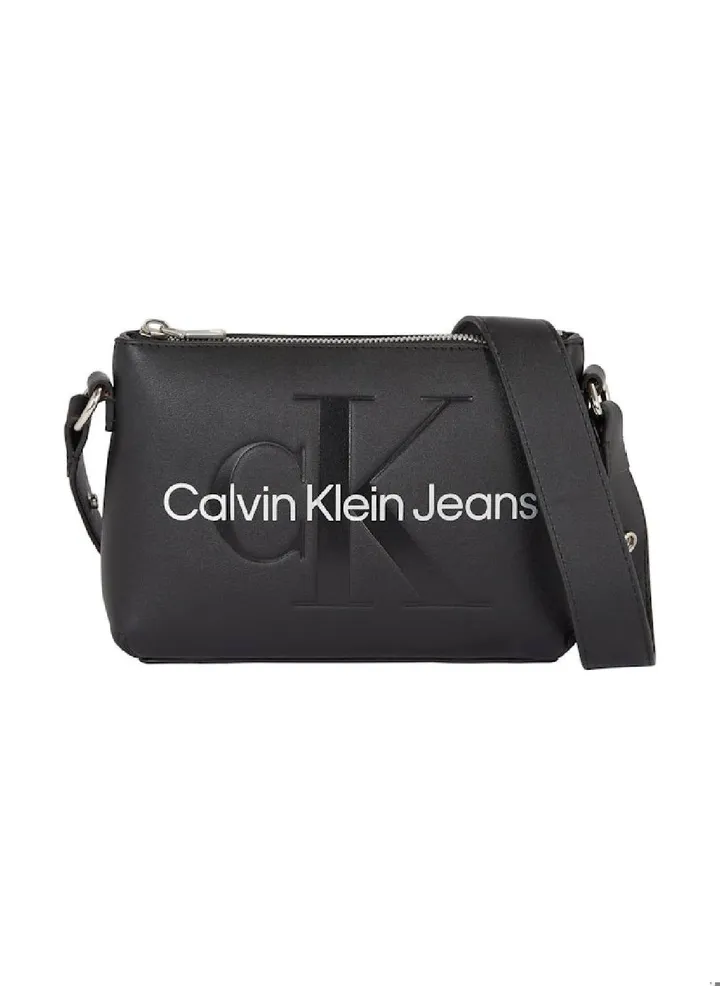 Women's Crossbody Bag - smooth faux leather, Black