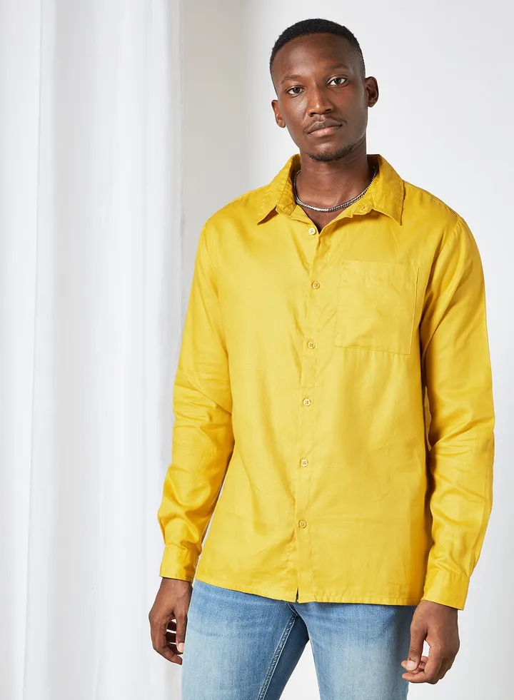 Patch Pocket Shirt Mustard