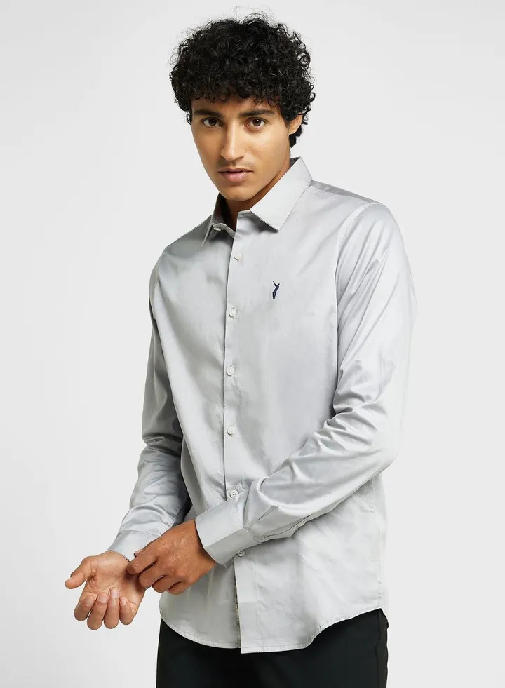 Thomas Scott Classic Slim Fit Spread Collar Casual Shirt