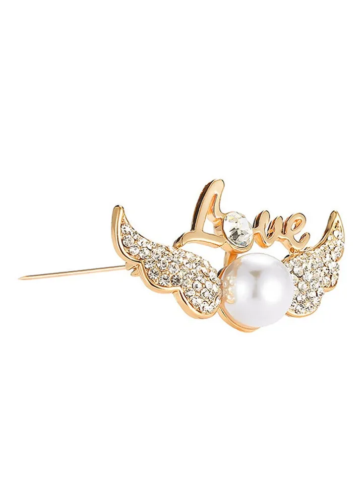Alloy Sweet Drilled Leaf Brooch