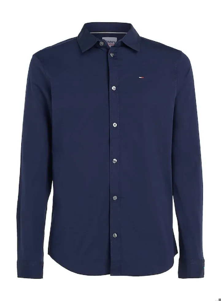 Men's Stretch Slim Fit Casual Shirt, Black