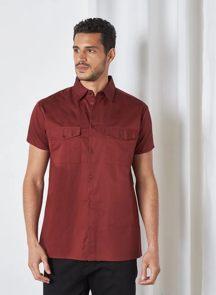 Plain Shirt Burgundy