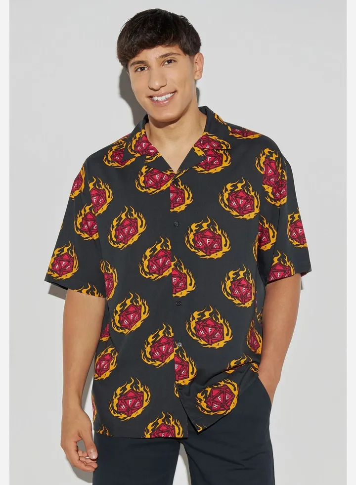 Printed Resort Camp Collar Shirt