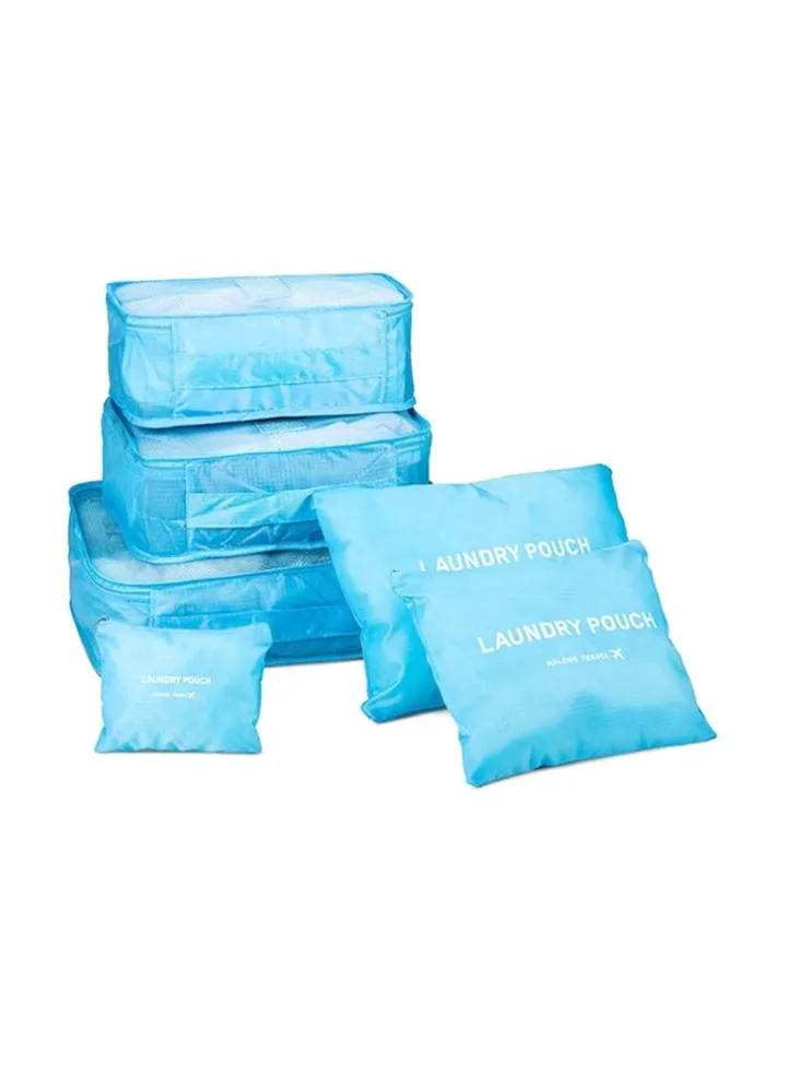 6-Piece Travel Organiser Blue