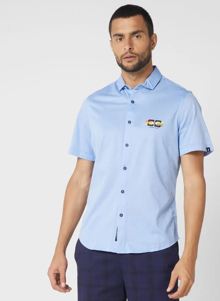 Cricket Club Collection Classic 4 Way Stretch Slim Fit Casual Shirt