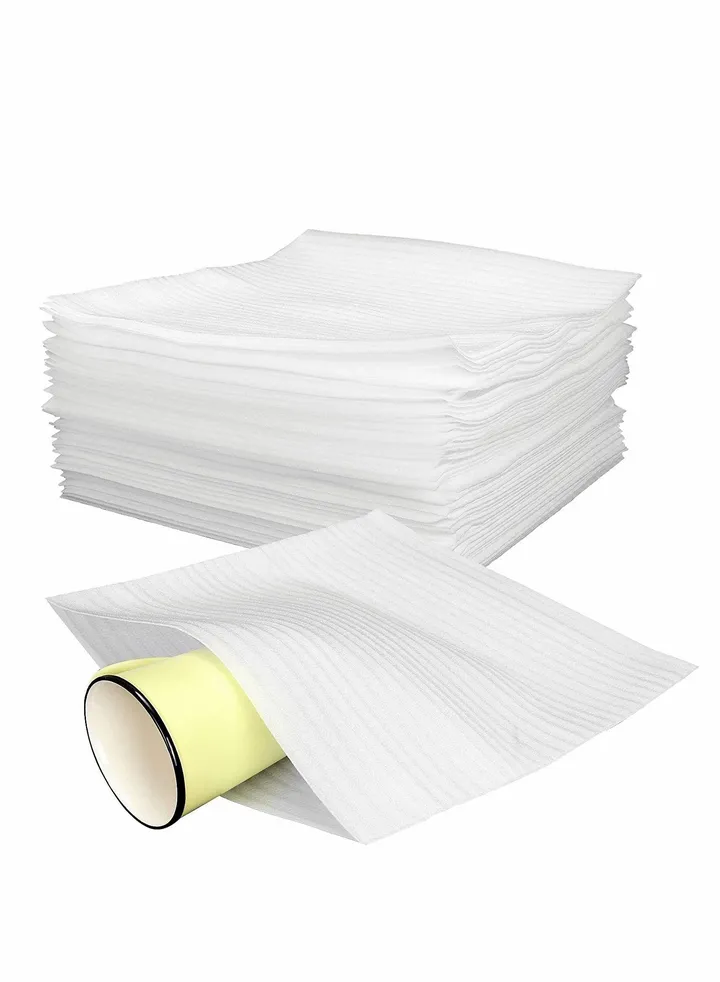 100Pcs Cushion Foam Pouches Packing, Anti-Static Foam Wrap Pouches Packing Supplies for Packing Shipping Box, Protecting Dishes Porcelain Glasses Plates Fragile Items